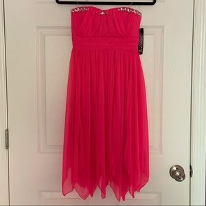 Hot pink formal dress